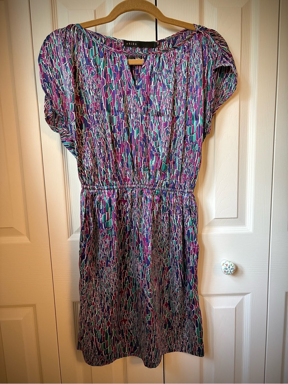 Akiko purple and teal dress